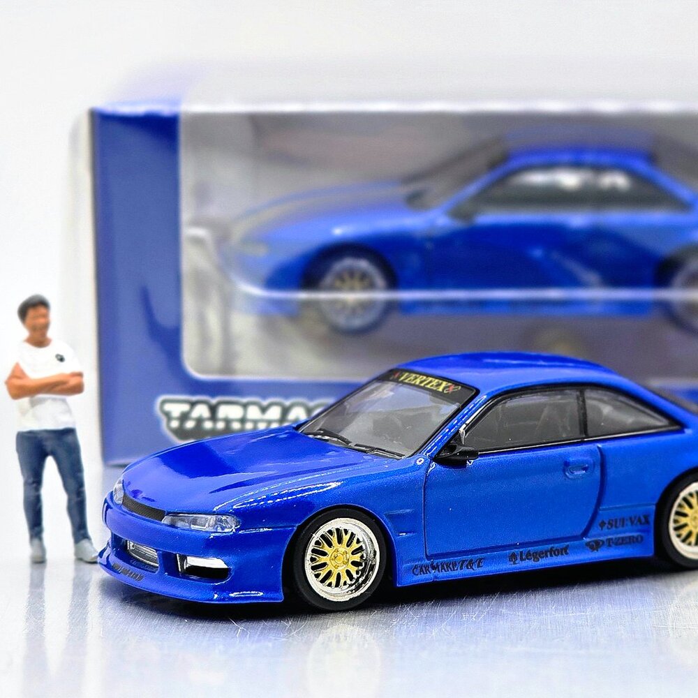 Tarmac Vertex Silvia blue 1:64 Scale